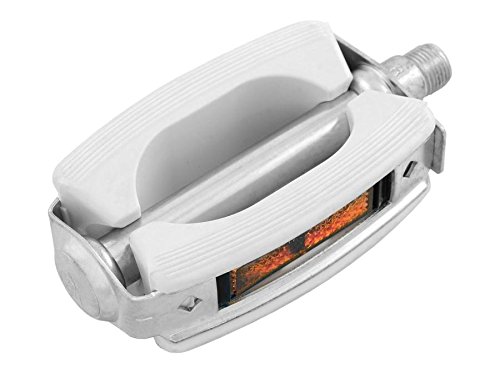  RMS Coppia Pedali Olanda Vintage Bianchi (Pedali Piani) / Pair Pedals Holland Vintage White (Plans Pedals)
