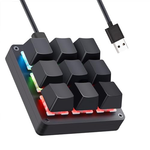 Koolertron One Handed Macro Mechanical Keyboard,Blue LED...