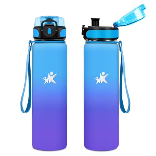 KollyKolla Gourde Inox 500ml, Gourde Isotherme sans BPA, Gourde Sport, Réutilisable, Bouteille d'eau Acier Inoxydable à Double Paroi pour Enfant & Adulte, École, Bureau, Outdoor, Sport