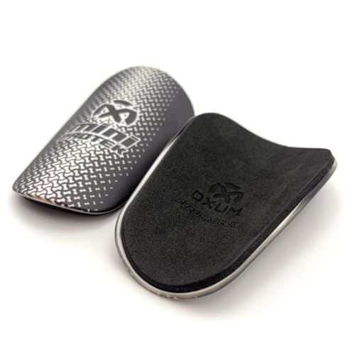 Oxum Sport – Espinilleras de Fútbol Mini para Niños y Adultos, Ligeras, Cómodas y Resistentes para Entrenamiento y Partidos. Talla S 8,3x5,5cm Blanca y Negra - imagen 4