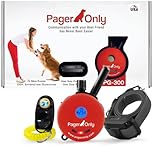 Bundle of 2 Items - E-Collar - PG-300-1/2 Mile Remote Waterproof Trainer Educator - Vibration and Sound Stimulation Collar only with PetsTEK Dog Training Clicker and Dog Whistle Training Kit