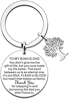 SDOFY Step Dad Gifts Bonus Dad Gifts Step Dad Fathers Day Gift Keyring Stepdad Stepfather Father in Law Dad in Law Christmas Birthday Gifts