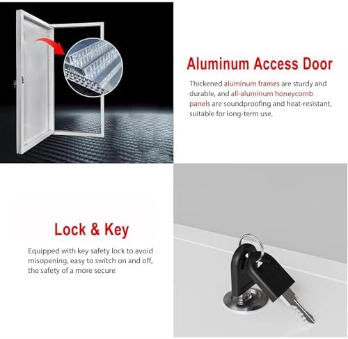 Fire Rated Recessed Metal Access Panel with Key Latch - 27x36in Attic Access Door & Wall Hatch Cover for Ceilings, Electrical & Plumbing Solutions - Secure & Durable