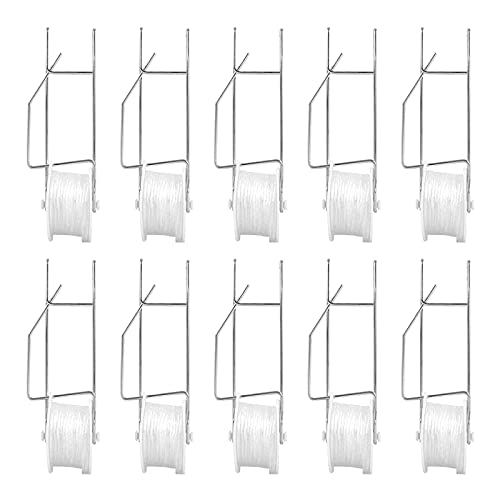 NIUXICH Lot de 10 crochets à rouleau pour tomates, kit de treillis pour plantes avec corde de 15 m, crochet à rouleau pour tomate, serre, fleur, vigne, culture