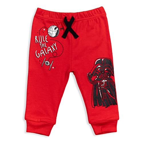 STAR WARS Darth Vader Stormtrooper C-3PO Chewbacca R2-D2 Baby Yoda 2 Pack Jogger Pants Newborn to Infant2