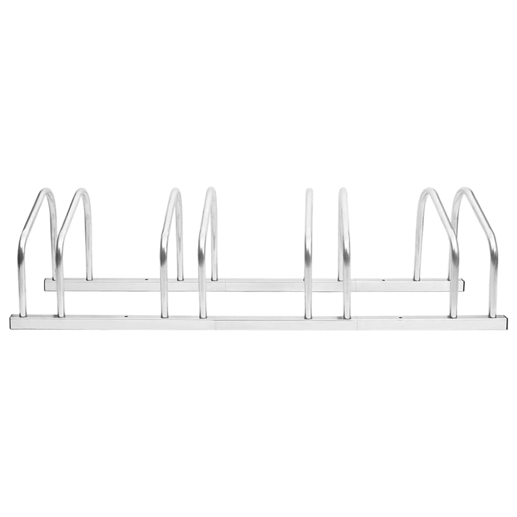 vidaXL Bicicletero para 4 bicicletas acero galvanizado