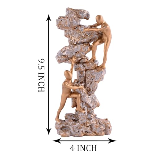 Image of Men Climb on wall Showpiece for Home Decor Showpiece, Atlas Sculpture for Office Table Dcor Multicolour - 13