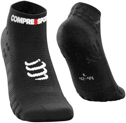 COMPRESSPORT PRO Racing Socks v3.0 Run Low, Unisex-Adult Race Socks, Black, 3