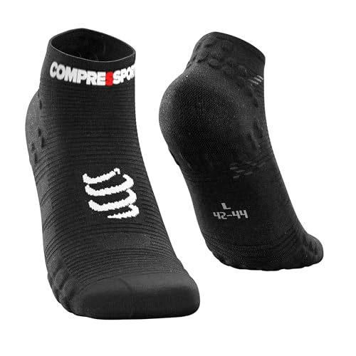 COMPRESSPORT Homme Pro Racing Socks V3.0 Low Chaussette Running, Noir, 42-44 EU