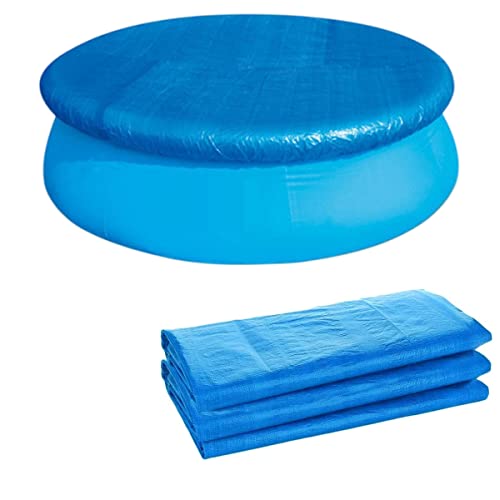 Cubierta de Piscina Redonda de 350cm de diámetro con Ajuste de cordón para Piscina Inflable,Protector de Piscina a Prueba de Lluvia a Prueba de Polvo Poncho de Tela