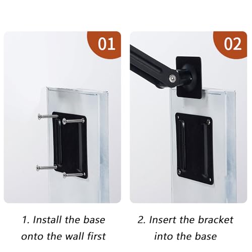 Soporte de pared plegable para tablet, base vertical con rotación y amortiguación de espacio 3