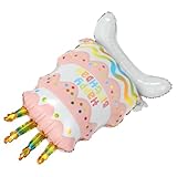 HOUDERCO Kuchenform Ballon Cartoon Design Aufblasbar Für Geburtstagsparty Dekoration Party Zubehör Ballondeko Aluminiumfolie Ballon Requisit