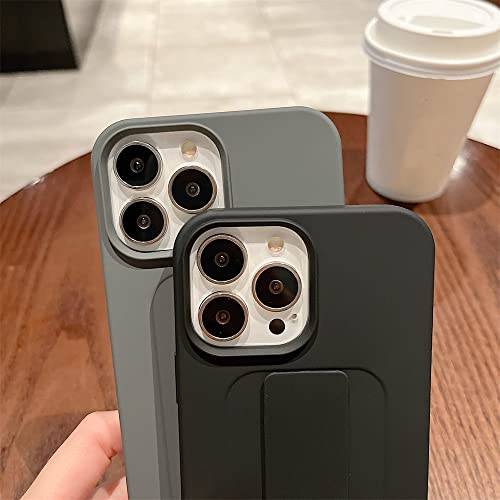 Coque silicone noir avec dragonne main pour iPhone XR protectrice