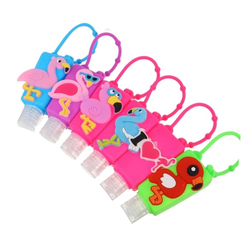 Abaodam Funda Protectora de Silicona para Botellas 30 Ml Pack 6 Unidades Multicolor Soporte Portátil para Gel Estuche Ligero y Resistente para Viaje y Uso Diario