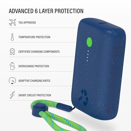Image of Nimble Champ Portable Charger, 10000mAh Power Bank, 20W Dual USB-C Charging | Compatible with iPhone, Samsung, Tablet, iPad, MacBook, Travel Essential Power Bank with 2ft USB C Cable Included