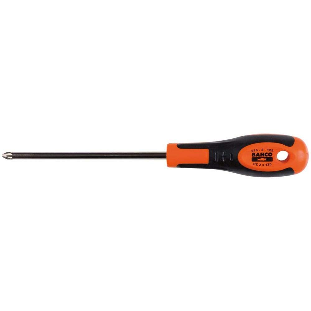 Bahco 616-2-125 Pz-2 Pozidriv Screwdriver, Multi-Colour, 235 mm