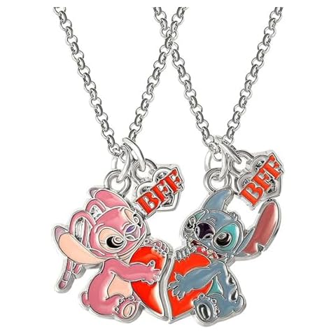 Lyomied Cute Best Friend Necklace Set, Cartoon Friendship Necklace for 2 - Gift for Best Friend and Bestie Cover