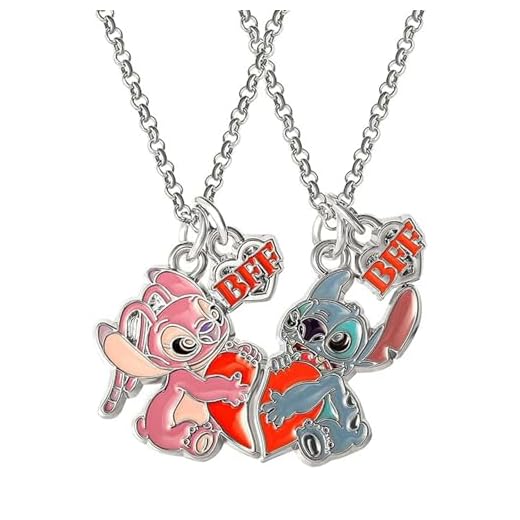 Lyomied Cute Best Friend Necklace Set, Cartoon Friendship Necklace for 2 - Gift for Best Friend and Bestie