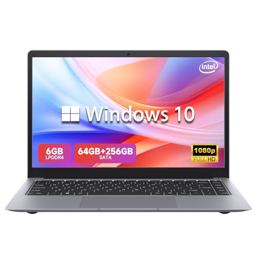 Image of BLUEING 14 Inch Laptop-Computer, Celeron N3350 (Up to 2.4GHz), 6GB LPDDR4 RAM 320GB Storage, WI-FI 5, BT5.0, HD Camera, 34Wh Battery, Home & Study, Lightweight