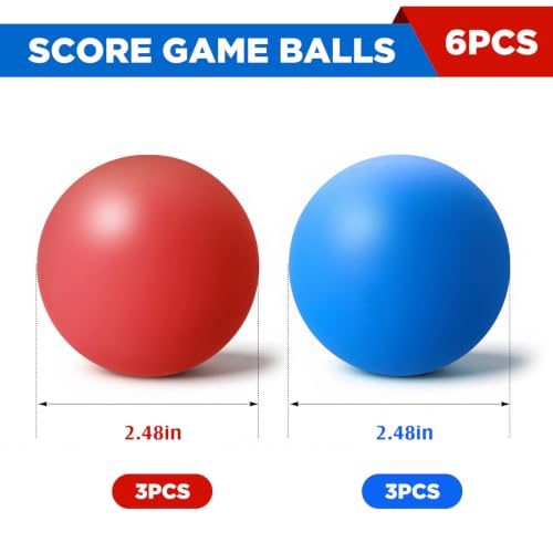 Image of Jenaai 6 Pack Arcade Ball Roll and Score Replacement Balls 2.48 Inch for Family Recreation Rooms, Ladder Toss, Outdoor Yard Replacement Balls for Arcade Ball Toss, Home Recreation Game