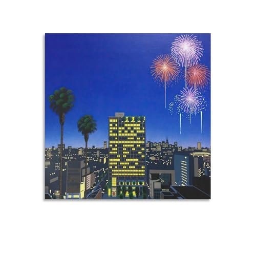 永井博アートイラストポスター (27) 装飾 絵 キャンバス リビングルーム 寝室 印刷 パネル24x24inch(60x60cm)