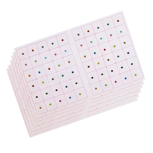 Image of VAMA Fashions 3mm Sticker Small Round Self-Adhesive Bindis Set for Women Girls Reusable Skin-Friendly Non-Toxic Forehead Dots Bindis for Daily & Festive - 6 Cards (3MM Glitter Multicolour Bindi)