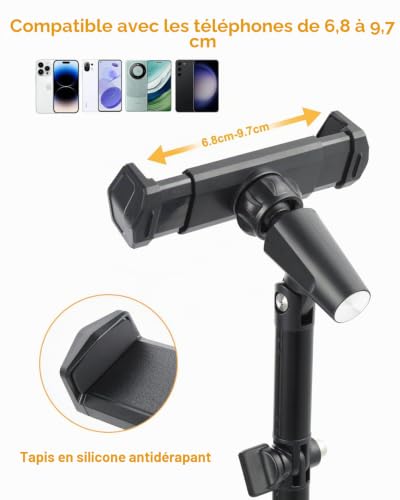 Support de téléphone pour tournage UTEBIT multi-angles stable - 4
