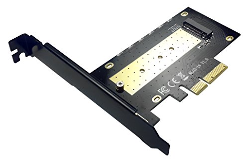 MICRO CONNECTORS M.2 NVMe 80mm SSD PCIe x4 Adapter with Covered Heat Sink