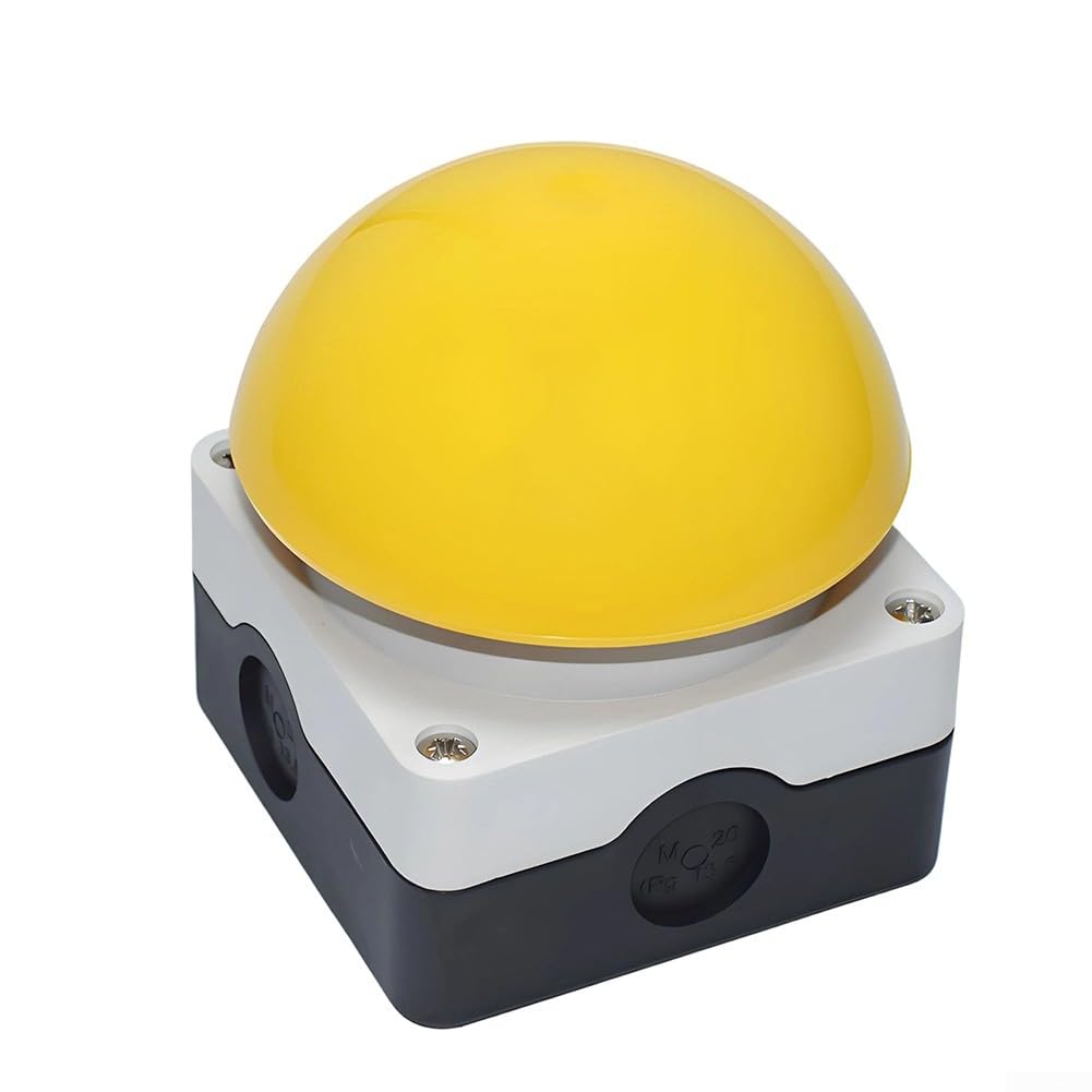 Pulsante di arresto di emergenza a forma di fungo, interruttore a pulsante di risposta, pulsante di risposta manuale, pulsante a pedale autoresettante (verde)