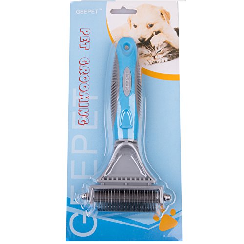 Geepet Dematting Comb And Grooming Tool With 2 Sided Professional Grooming Rake For Cats & Dogs #TOP5