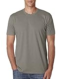 Next Level Apparel Men's CVC Crewneck Jersey T-Shirt, Warm Gray, X-Large