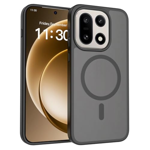 Kukoufey OnePlus 15 �P�[�X �J�o�[�AMagSafe�Ή��A�������}�b�g �����h�~ �X�}�z�P�[�X OnePlus 15 5G CPH2747 CPH2745�Ή� �P�[�X �u���b�N