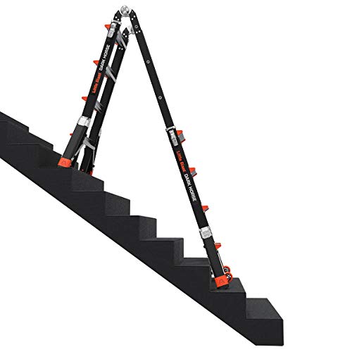 Little Giant Ladders, Dark Horse, M17, 9-15 foot, Multi-Position Ladder, Fiberglass, Type 1A, 300 lbs weight rating, (15147-001)
