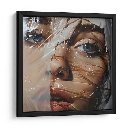 Canvas Lab | Chromatic Mirages by angel_prints | 11 x 11 in | Fine Art Framed Print, Frame Color: Black | Expressionism, Realism, African, Custom - Professional sessions and portraits