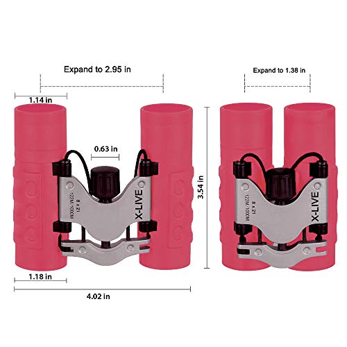 X-LIVE Fernglas für Kinder, Kinderfernglas Spielzeug ab 3 4 5 6 7 8 Jahre mädchen Geschenke für Kinder 8 x 21 Spielzeug… – Bild 4