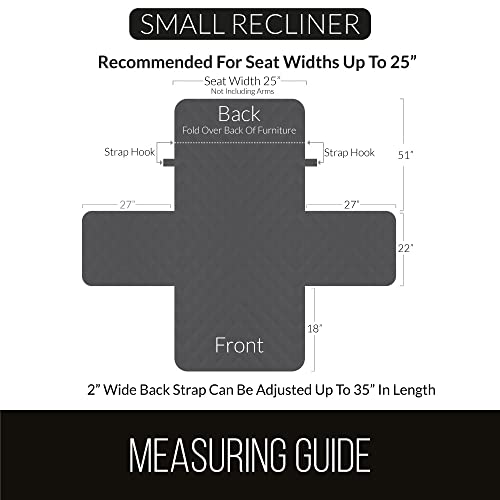 image for Sofa Shield Recliner Slip Cover with Patented Strap, Cushion Protector