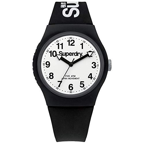 Preisvergleich Produktbild SUPERDRY Unisex Analog Quarz Uhr mit Silikon Armband SYG164BW