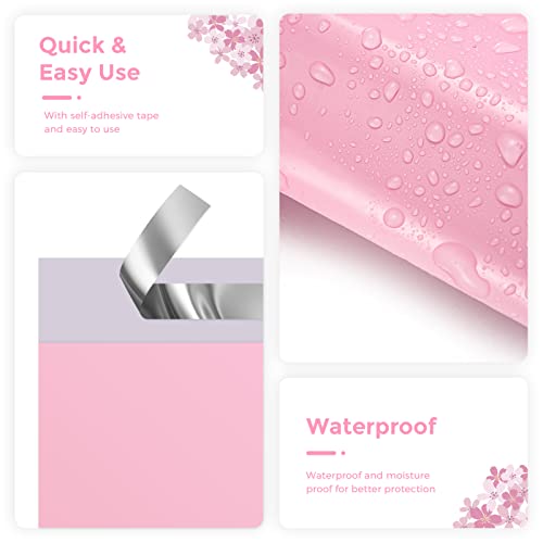 Image of Metronic Poly Mailers 9x12 200 Pack, Strong Adhesive Shipping Bags for Clothing, Waterproof and Tear-Proof Shipping Envelopes, Small Mailers Poly Bags Packaging Bags in Light Pink