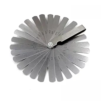 26 Blades Feeler Gauge Metric & Inch Gap Filler 0.04-0.63mm Thickness Gage for Measurment Tool Marking Gauge