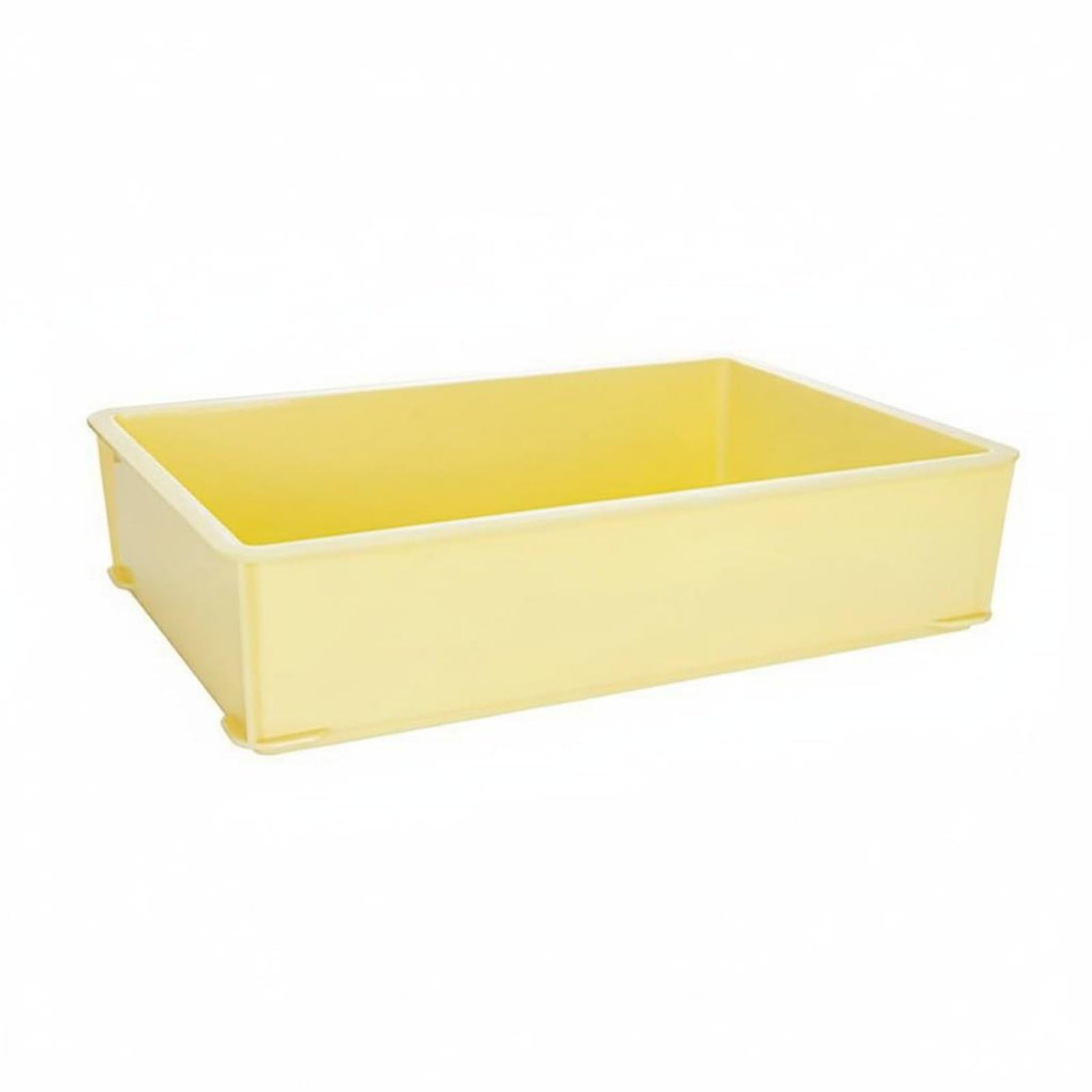 Gralara Scatola di Fermentazione con Coperchio Qualità Professionale Attrezzatura da Cucina Impilabile per Pizzaioli, Ristoranti, Contenitore Per Impasto Giallo C14, Altezza 130mm