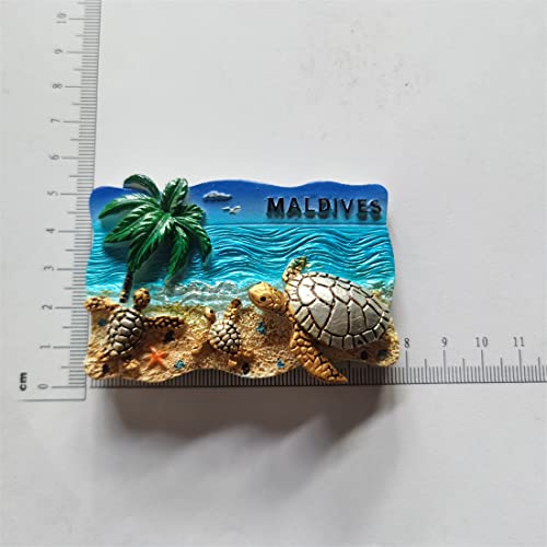 Imán de nevera 3D tortugas Maldivas resina artesanal miniatura 6