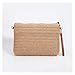 ULTFVPMQR Fashion Embroidered Sequins Clutch Bag for Women Flower Straw Shoulder Crossbody Bags Summer Party Vacation Big Purses(Black)