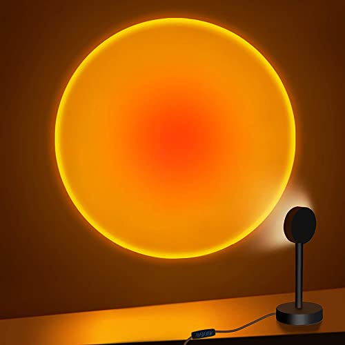 Feeermy Sunset Lamp Tiktok Lamp, 360Degree Chill Vibe Sunset Projection Lamp, Dimmable Led Night Light Sunset Lamp Projector For Kids Bedroom/Office Room Ambiance Decor #TOP1