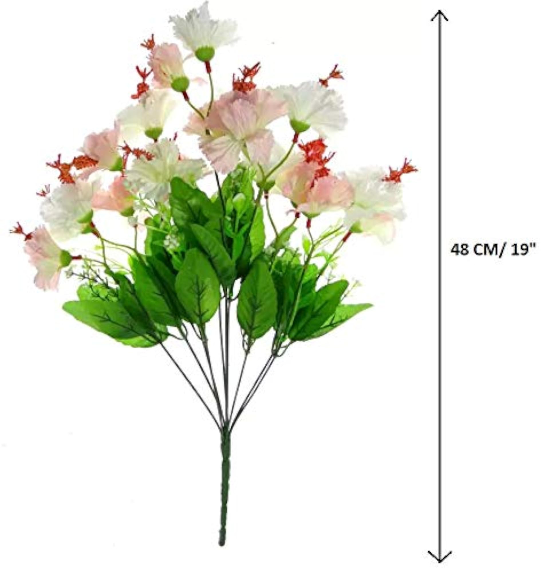 Artificial Hibiscus Bunch with 20 Flower Heads, 46 cm