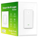 WISEBOT Smart Switch, 2.4Ghz Wi-Fi Smart Light Switch Works with Alexa, Google Assistant,Needs Neutr