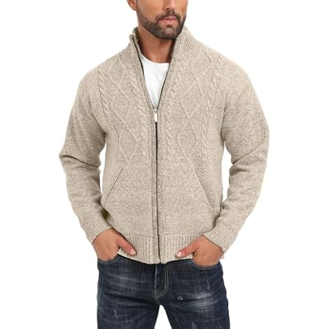 Les umes Knitted Full Zipper Cardigan Cover