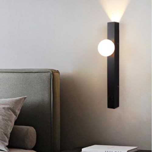 Aplique de pared LED blanco rectangular con doble interruptor y luz cálida 3000K 7