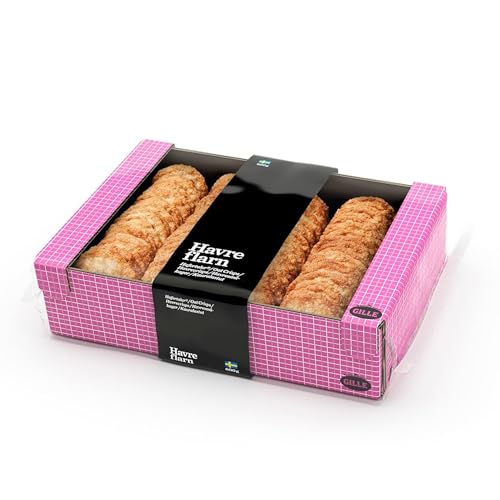 Gille Schwedische Hafertaler Havre flarn, 600 g Haferkekse, knusprig & laktosefrei, mit 23% Haferflocken, traditionelles Gebäck aus Schweden
