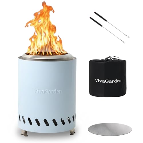 Smokeless Tabletop Fire Pit - VivaGarden Outdoor Portable Firepit...