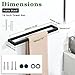 Alise 16 Inch Towel Bar,Towel Holder for Bathroom,Towel Racks for Lavatory,SUS304 Stainless Steel Hand Towel Hanger,Wall Mount Towel Rail,Matte Black
